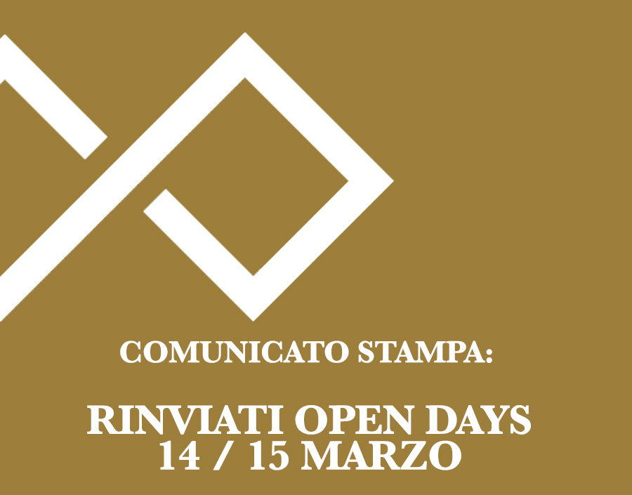 RINVIATI OPEN DAYS 14 / 15 MARZO  Il prossimo Evento speciale al Tar  