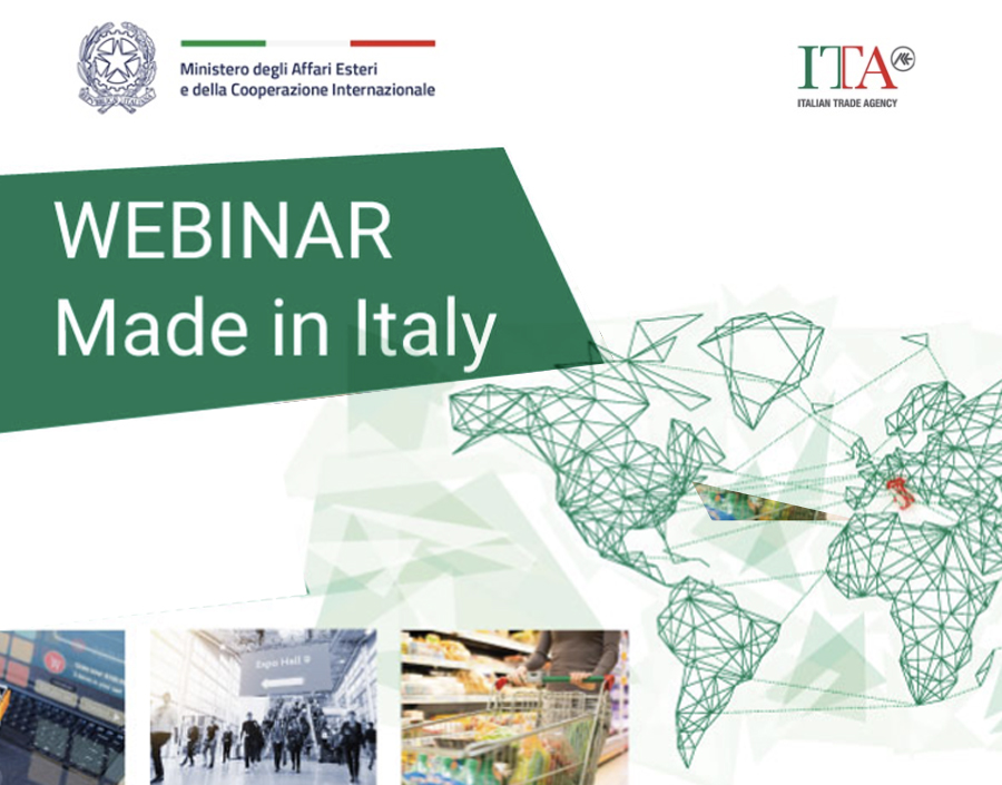 Webinar tematici per il sostegno al Made in Italy