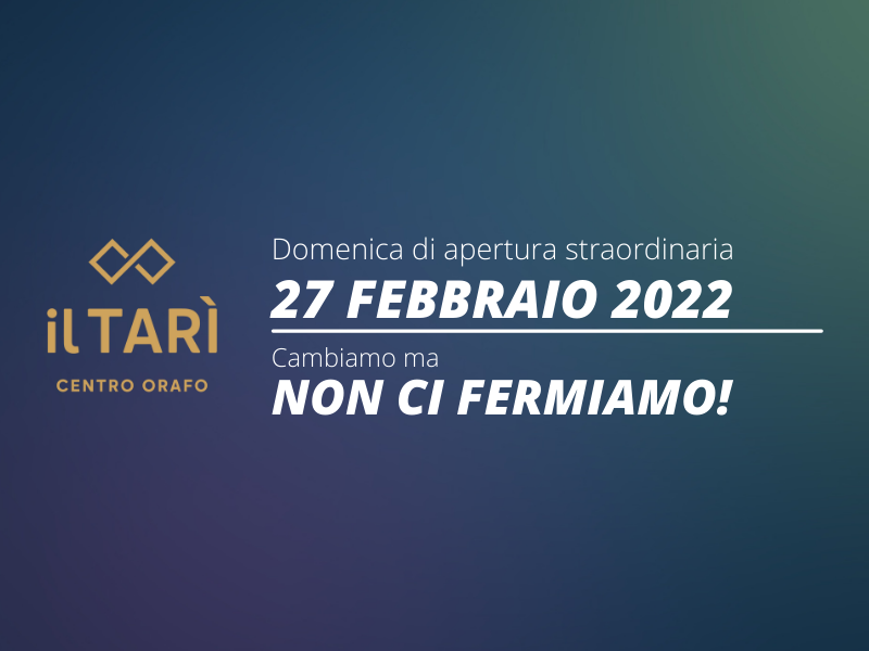 Domenica di apertura straordinaria: 27 febbraio 2022